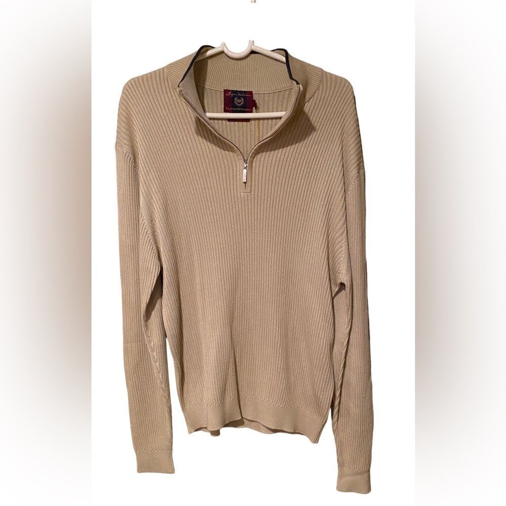 Byron Nelson Silk Blend Pullover Half Zip Sweater Size Large